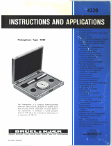 BRUEL & KJAER 4220 Instructions And Applications