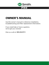 AO Smith AOW-3000 Owner's manual