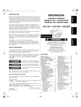 Honda GX120 Owner's manual