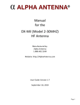 Alpha Antenna DX-Mil User manual