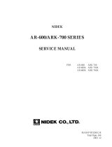 Nidek Medical ARK-700 Series User manual