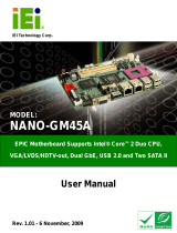 IEI Technology NANO-GM45A User manual