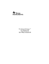 Texas Instruments TI-SMARTVIEW Owner's manual