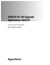 Hypertherm HD4070 PC-104 Field Service Bulletin