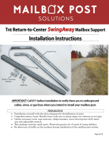 Mailbox Post Solutions Return-to-Center SwingAway Mailbox Support Installation guide