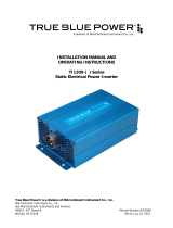 True blue power TI1200 Installation Manual And Operating Instructions