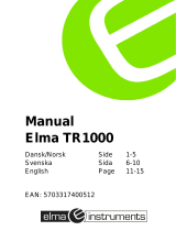 Elma Instruments Elma TR1000 User manual