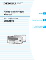 Kikusui DME1600 User manual