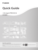 Canon imagePRESS C165 Quick Manual