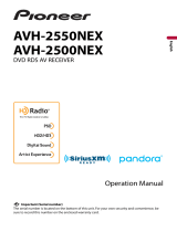Pioneer AVH-2500NEX Owner's manual
