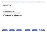 Denon AVR-X1600H Owner's manual