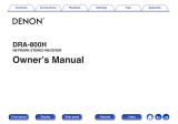 Denon DRA-800H (2019) Owner's manual