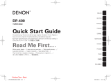 Denon DP-400 Quick start guide