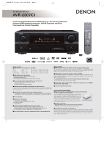 Denon AVR-2307CI Quick start guide