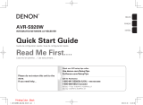 Denon AVR-S920W Quick start guide