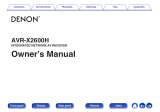 Denon AVR-X2600H Owner's manual
