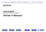 Denon AVR-X4500H (2018) User guide