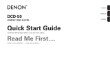 Denon DCD-50 Quick start guide