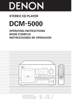 Denon DCM-5000 User guide
