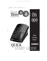 Uniden DA 069 Quick start guide