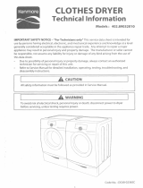 Kenmore 40289032010 Datasheet