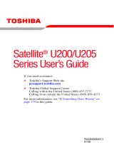 Toshiba Satellite U200 Series User manual