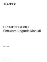 Sony BRC-X1000 Firmware Upgrade Manual