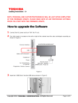 Toshiba 32E2533DG How To Upgrade The Software