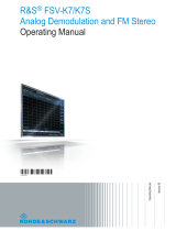 Rohde&Schwarz FSV User manual