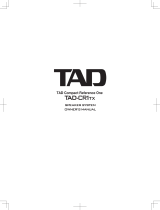 TAD Compact Reference One Owner's manual