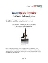 Faster Hot Water WaterQuick Premier Installation And Operating Instructions Manual