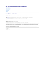 Dell E1709WFP User manual