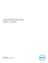 Dell P2016 Owner's manual