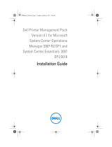 Dell Printer Management Pack Version 4.1 for Microsoft System Center Operations Manager Owner's manual