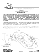 DynaMetric TRA-900 Operating instructions