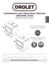 Drolet ESCAPE 2100 WOOD STOVE Owner's manual