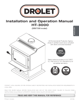 Drolet HT-3000 WOOD STOVE Owner's manual