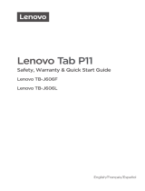 Lenovo Tab P11 Operating instructions