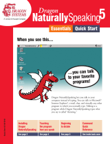 Nuance Dragon NaturallySpeaking 5.0 Essentials Quick start guide