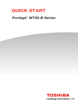 Toshiba Portégé Series User Portégé WT20 B Series Quick Start