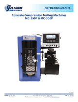 Gilson 250/300 Pro Series Concrete Compression Machine User manual