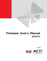 ACTi B419-P2 Firmware User manual