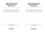 ferm LIVING wire basket black oak Care Instructions