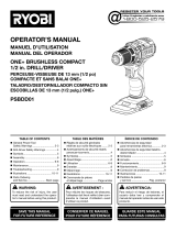 Ryobi PSBDD01K Owner's manual