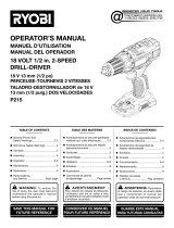 Ryobi P215K1 Owner's manual