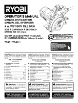 Ryobi TC401 Owner's manual