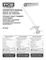Ryobi P20101BTL Owner's manual