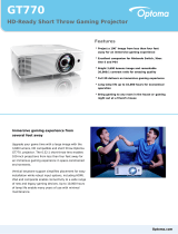 Optoma GT770 Owner's manual