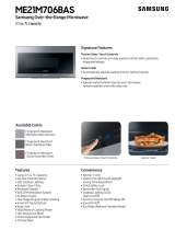 Samsung ME21M706BAG Dimensions Guide