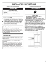 Whirlpool WRF560SMHB Installation guide